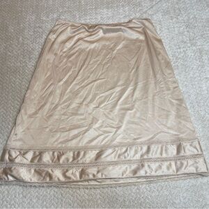 Vintage Sears Beige Anti Cling Slip Skirt Women Size Large